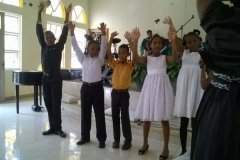 Children Choir Performs in Worship Service