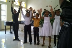 Children Choir Performs in Worship Service